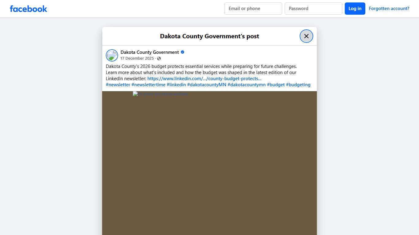 Dakota County's 2026 budget... - Dakota County Government Facebook